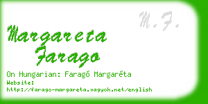 margareta farago business card